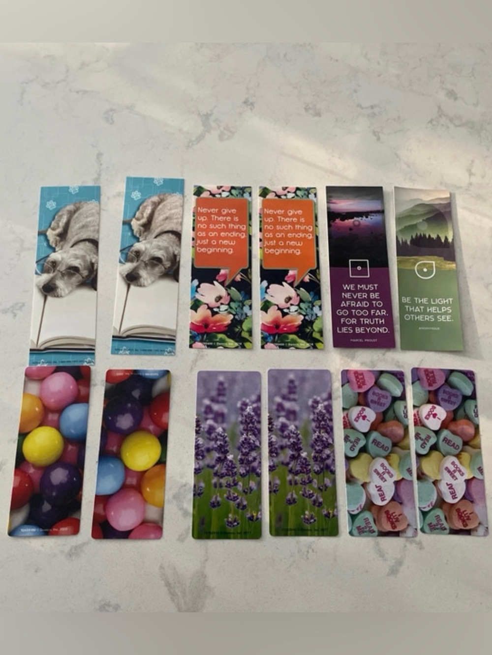 Set of 12 Colorful Bookmarks